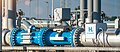 Pipeline zum Transport von Wasserstoff vor einer Industrieanlage